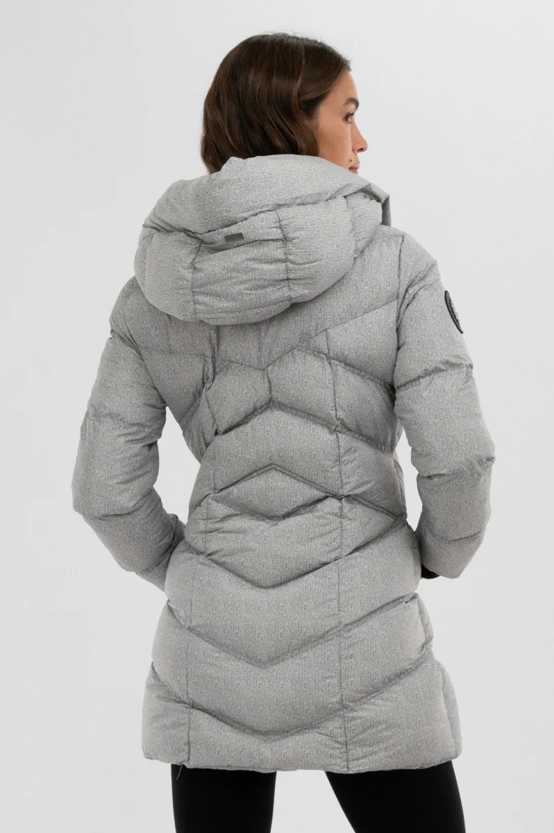Canada Weather Gear Chevron Quilted Parka Jacket - Grey - Image 3