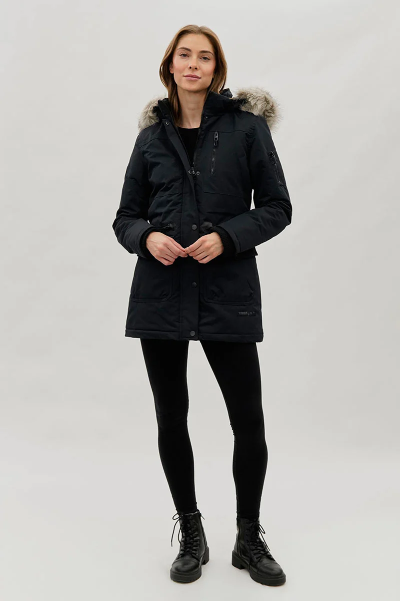 Canada Weather Gear Faux Fur Lined Parka Jacket - Navy - Image 5