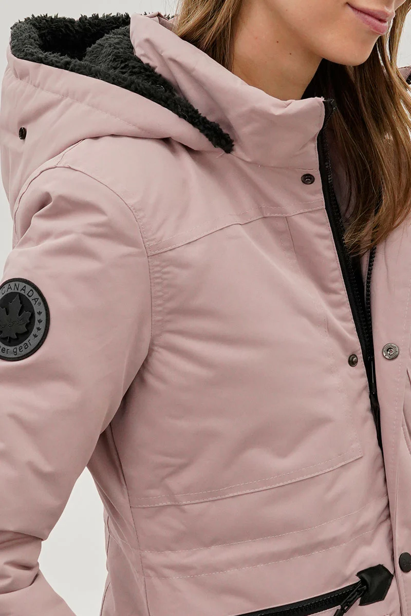 Canada Weather Gear Faux Fur Lined Parka Jacket - Pink - Image 4