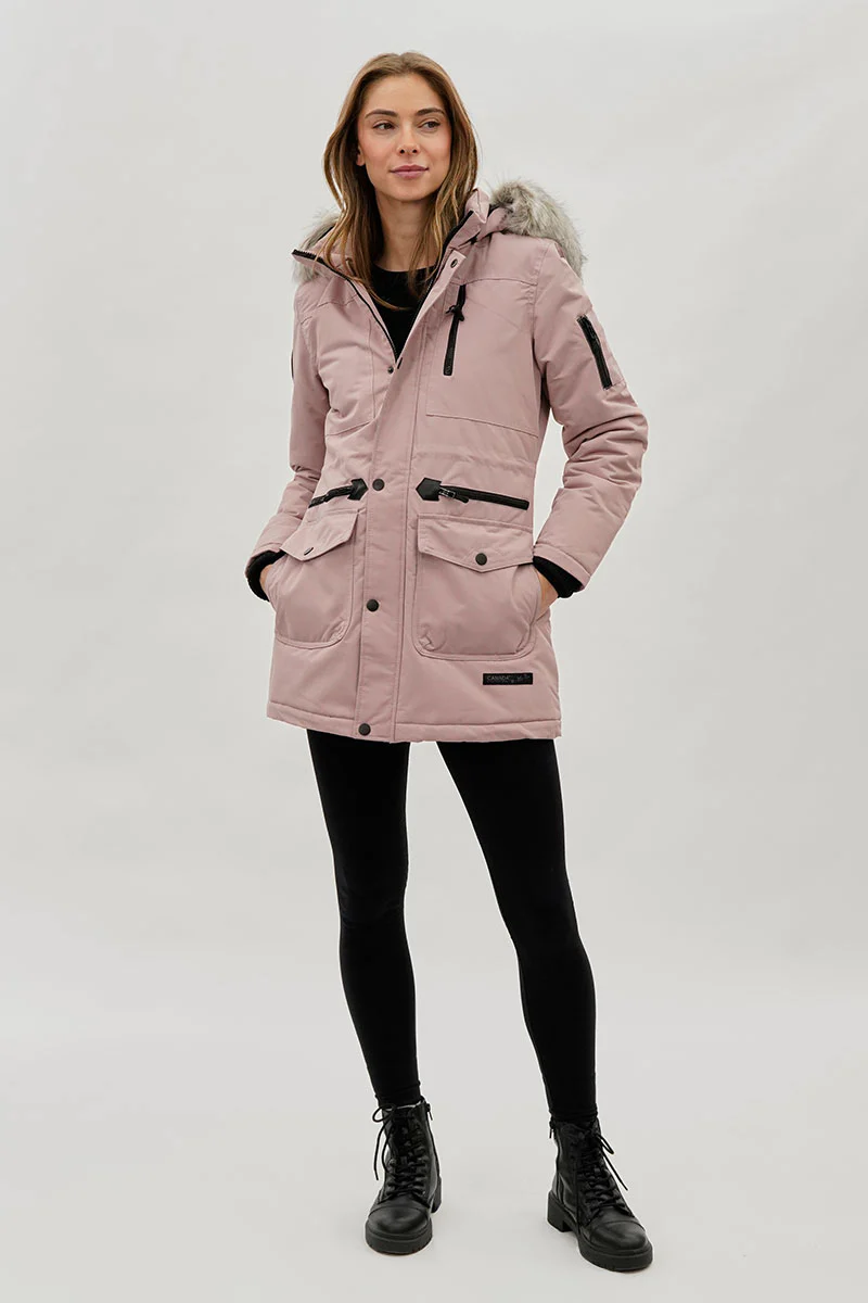 Canada Weather Gear Faux Fur Lined Parka Jacket - Pink - Image 5