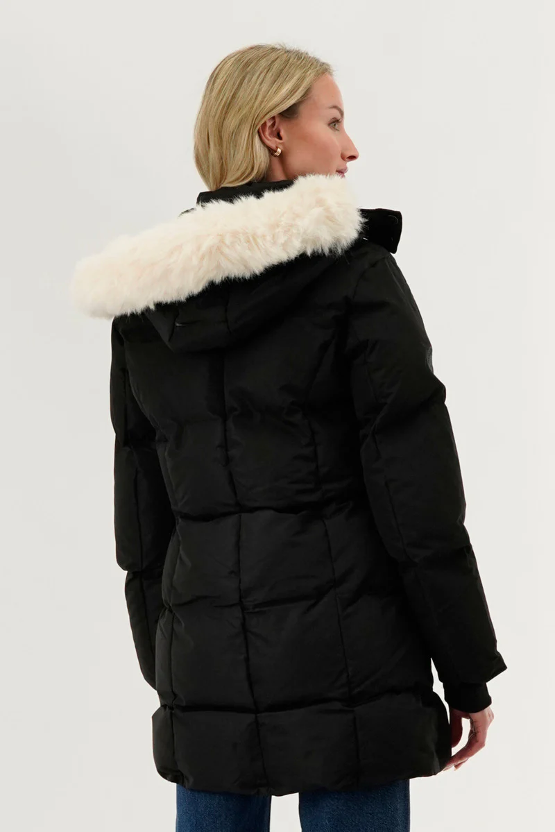 Canada Weather Gear Faux Fur Lined Hood Parka Jacket - Black - Image 3