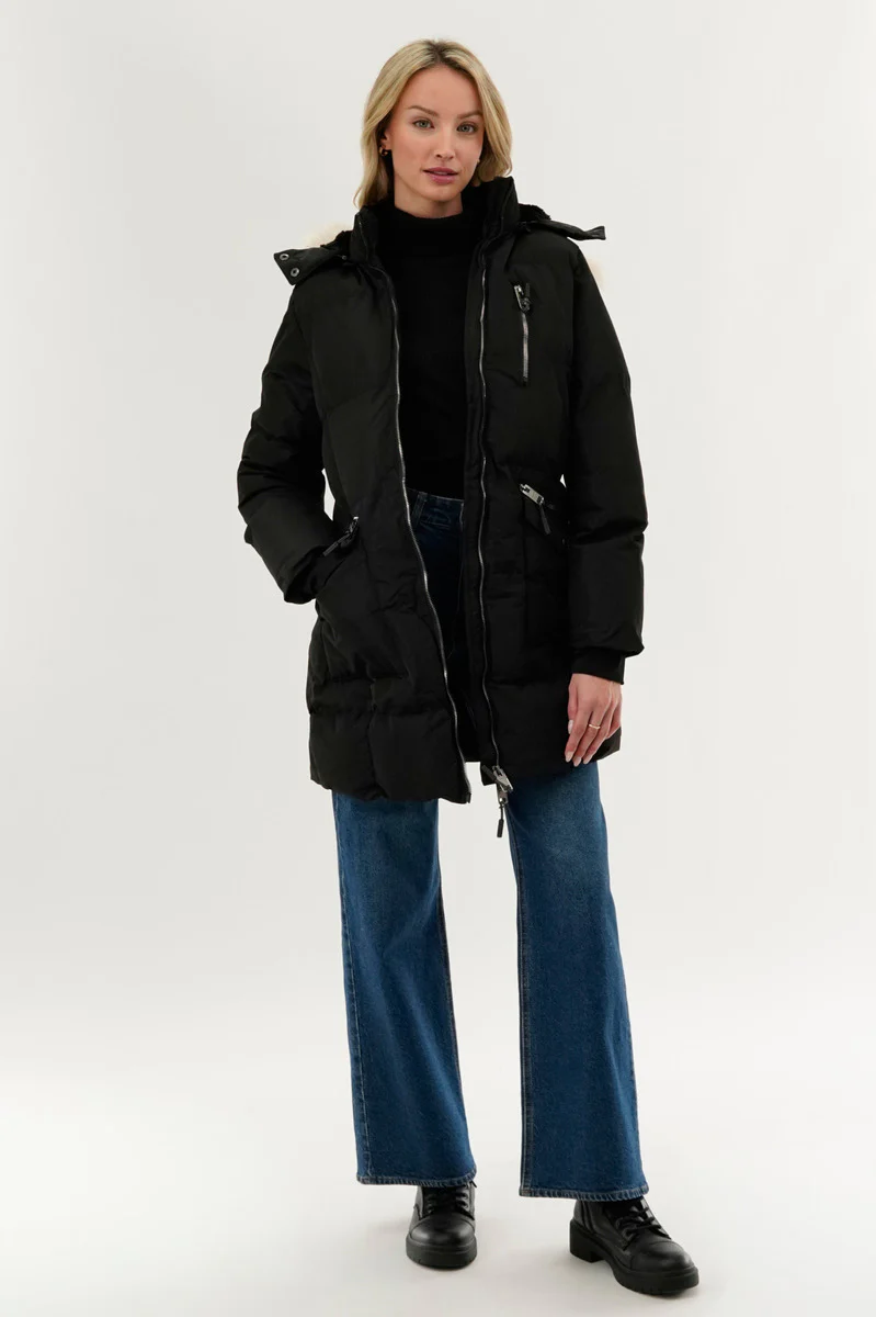 Canada Weather Gear Faux Fur Lined Hood Parka Jacket - Black - Image 5
