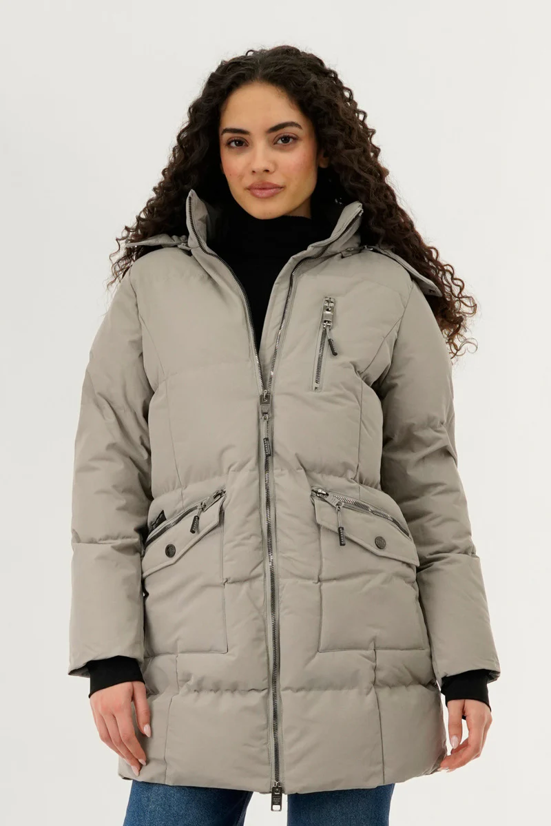 Canada Weather Gear Faux Fur Lined Hood Parka Jacket - Beige