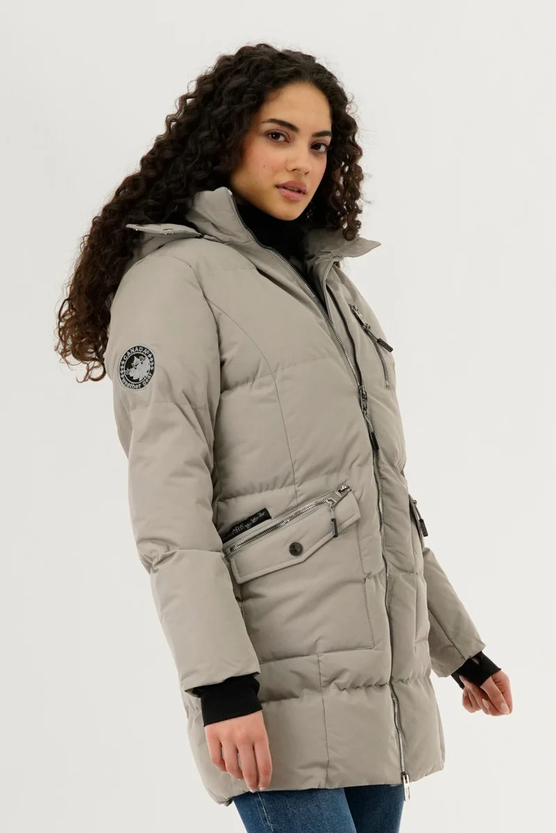 Canada Weather Gear Faux Fur Lined Hood Parka Jacket - Beige - Image 2