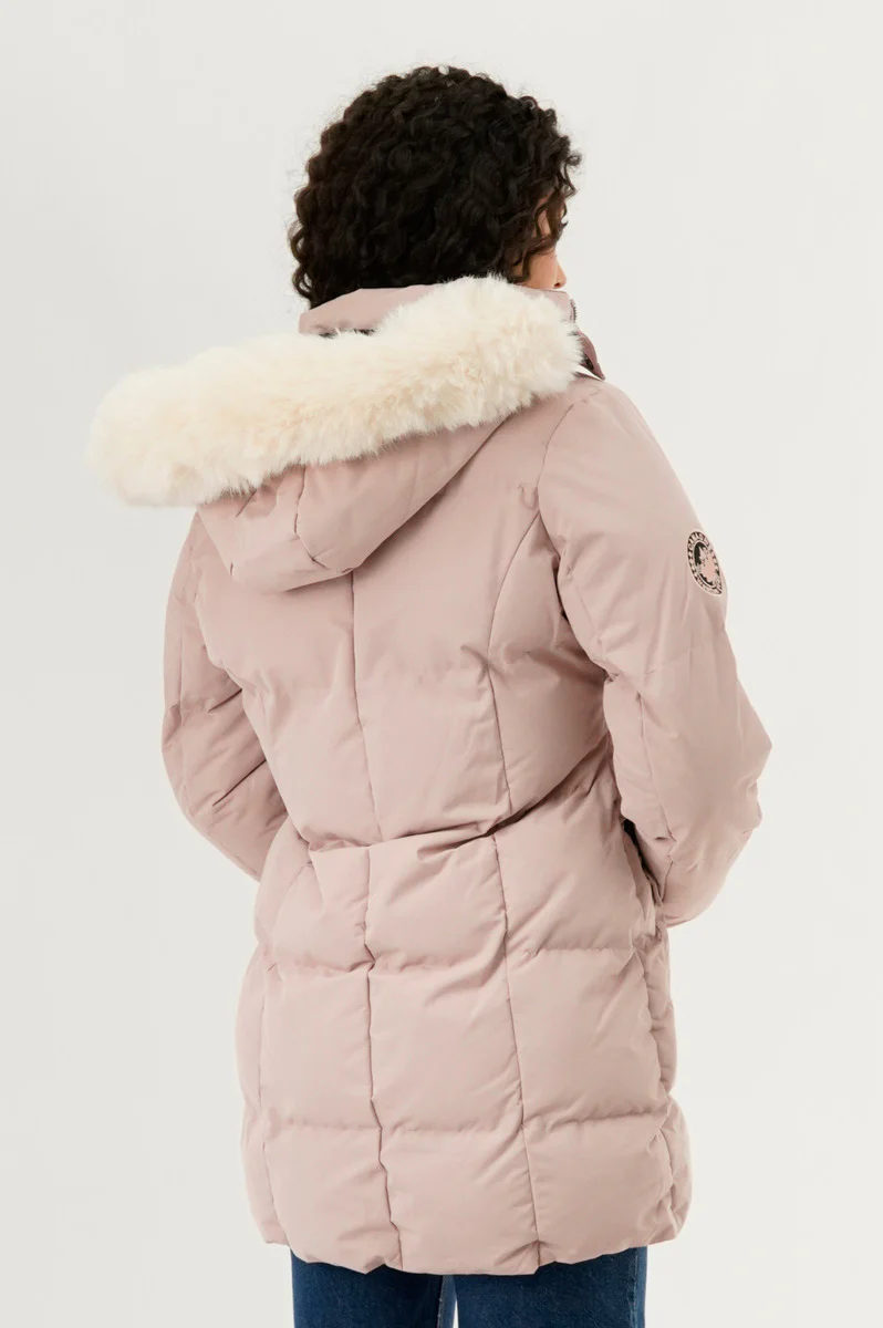 Canada Weather Gear Faux Fur Lined Hood Parka Jacket - Blush - Image 3