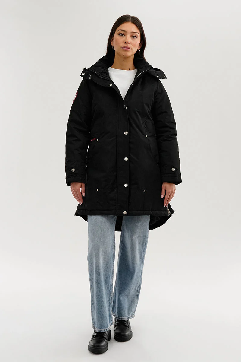 Canada Weather Gear Sherpa Lined Parka Jacket - Black - Image 5