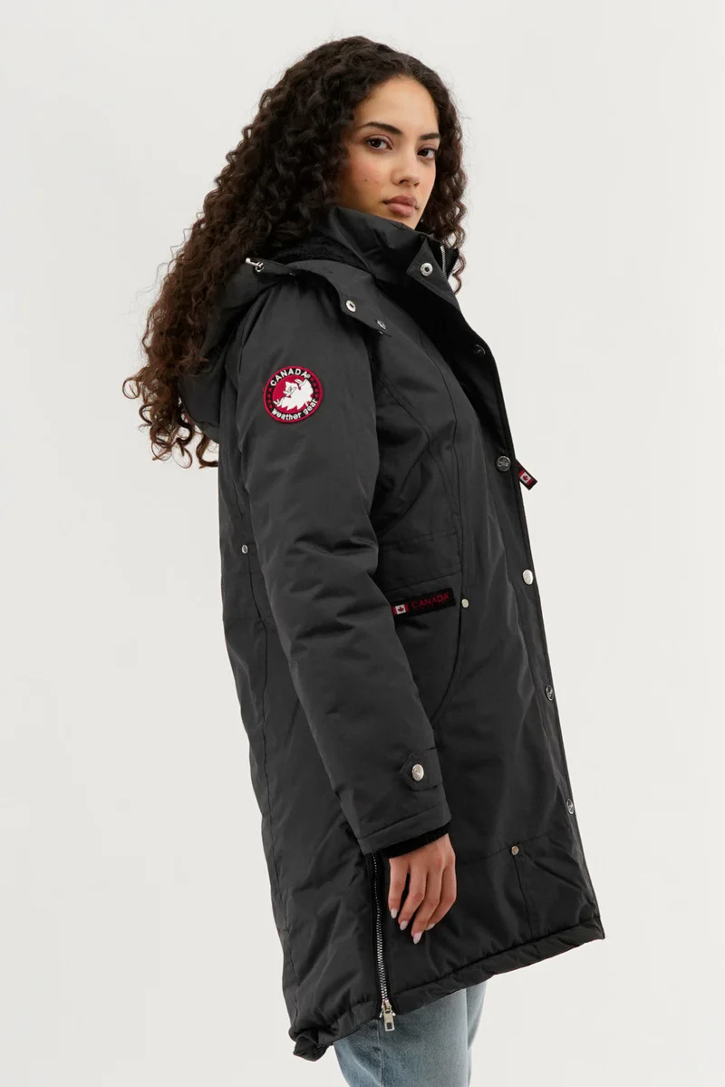 Canada Weather Gear Sherpa Lined Parka Jacket - Grey - Image 2