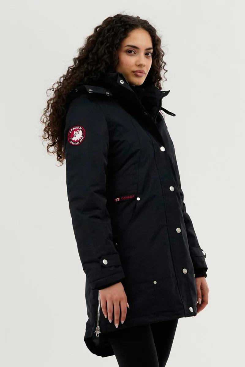 Canada Weather Gear Sherpa Lined Parka Jacket - Navy - Image 2