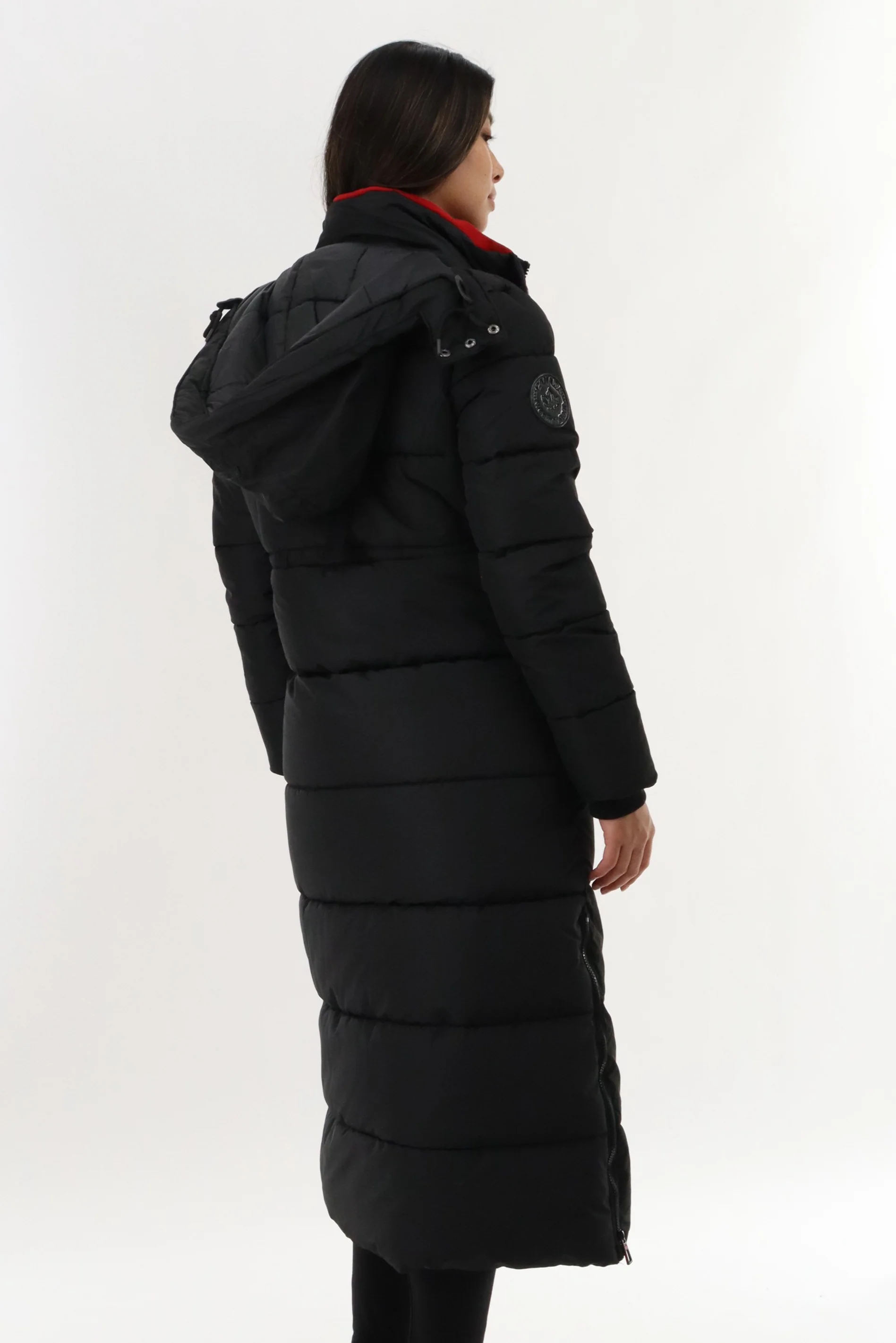 Canada Weather Gear Long Quilted Parka Jacket - Black - Image 3