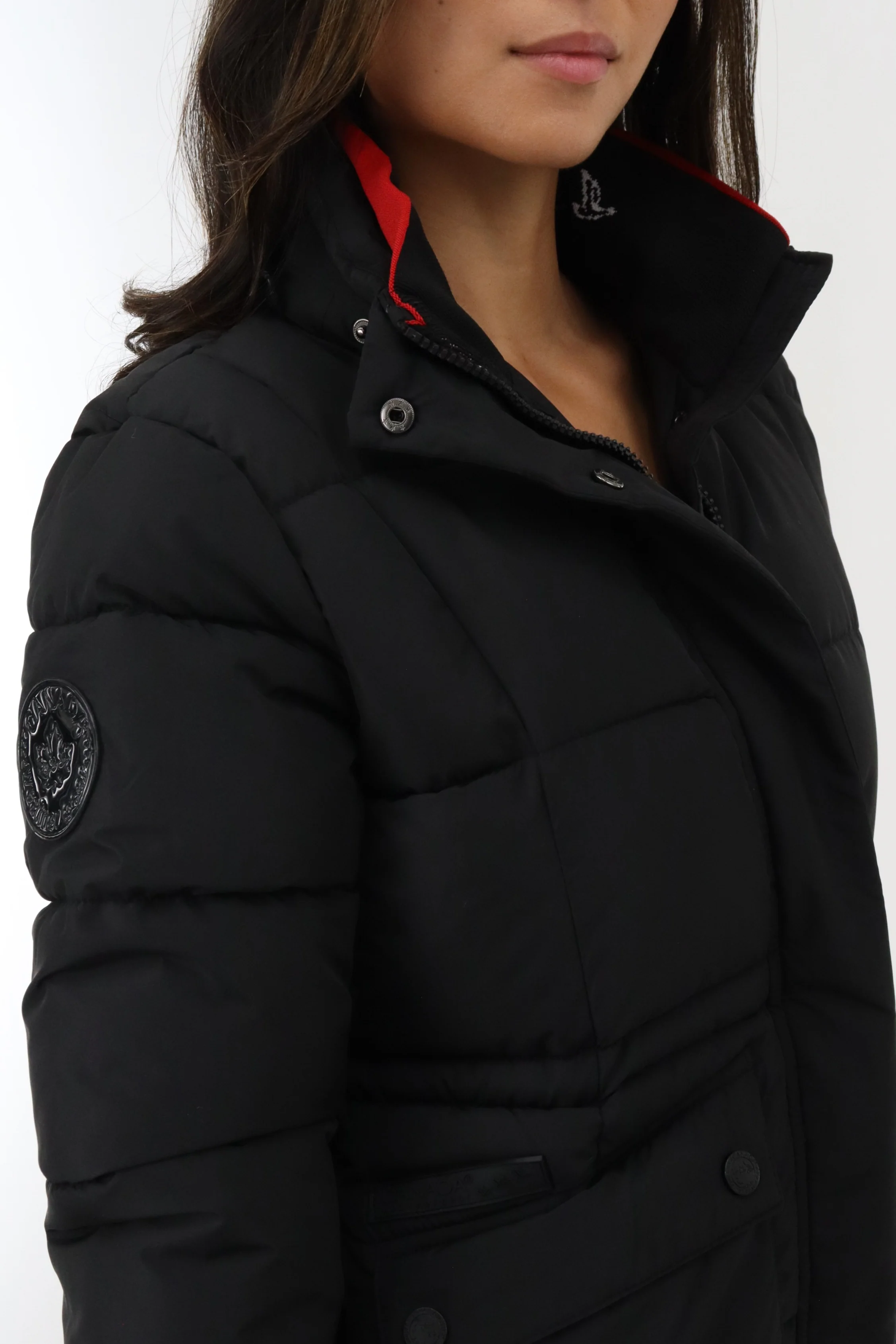 Canada Weather Gear Long Quilted Parka Jacket - Black - Image 4