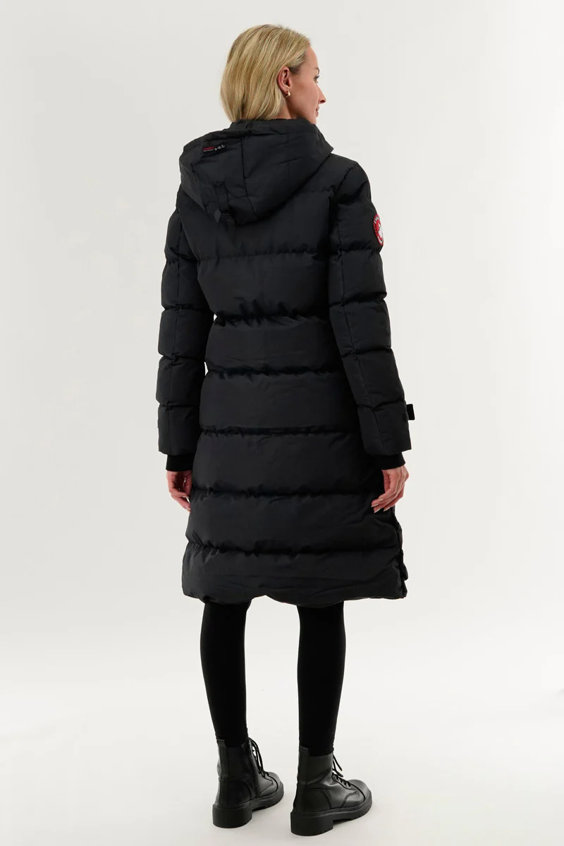 Canada Weather Gear Quilted Maxi Parka Jacket - Navy - Image 3