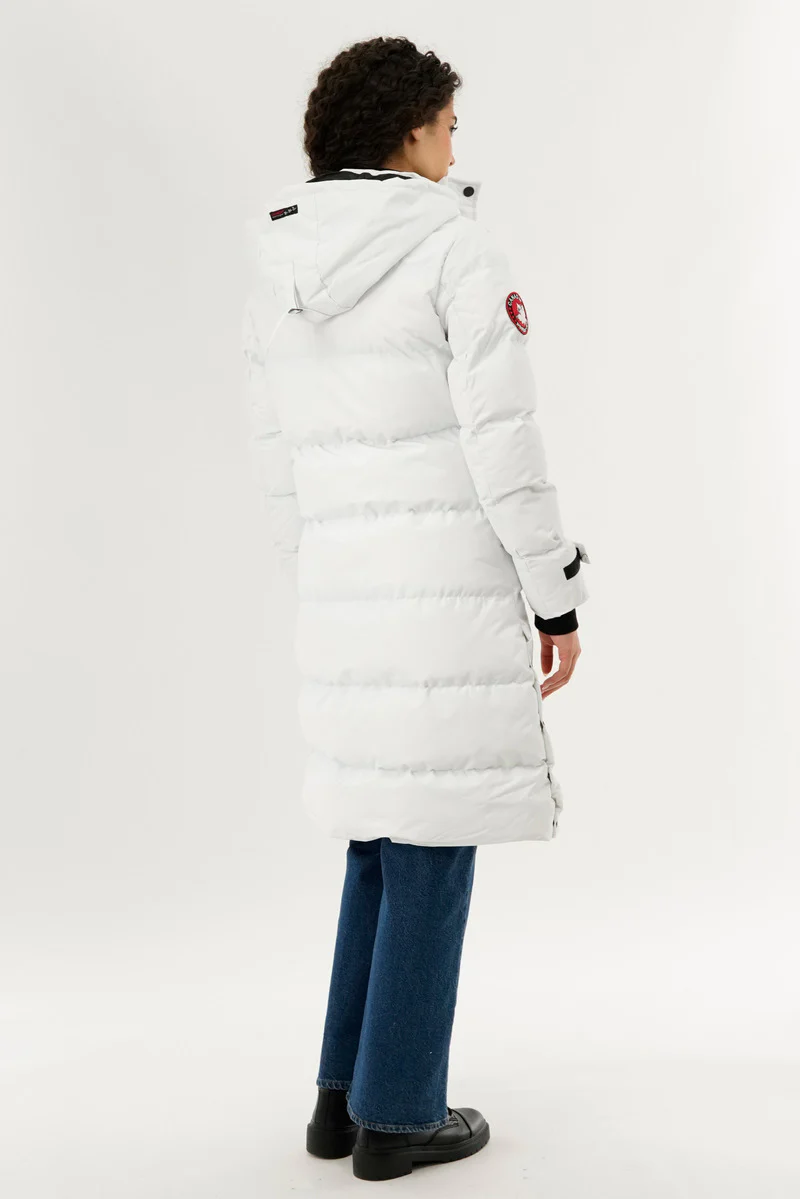 Canada Weather Gear Quilted Maxi Parka Jacket - White - Image 3