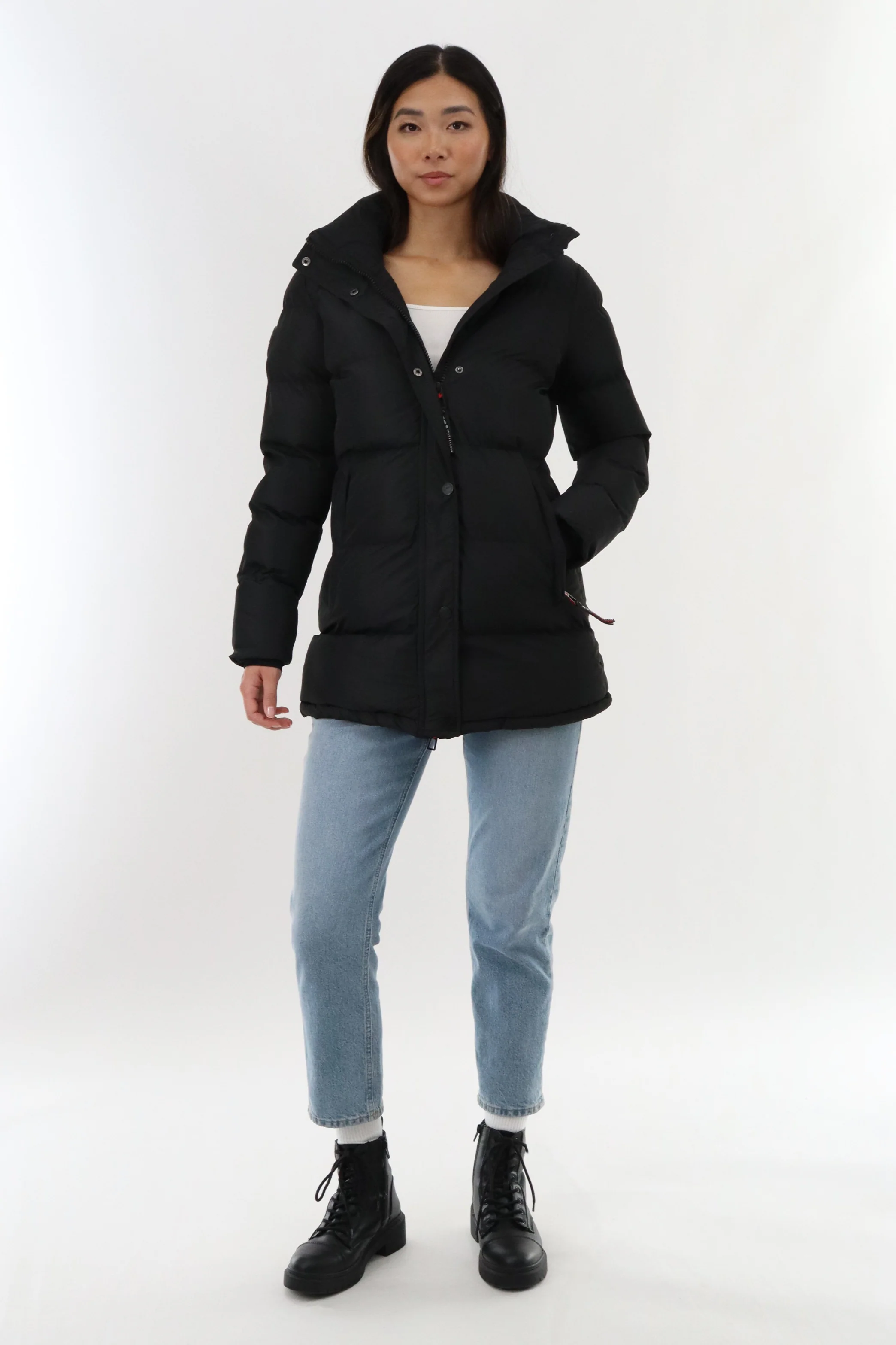 Canada Weather Gear Hip Length Parka Jacket - Black - Image 5