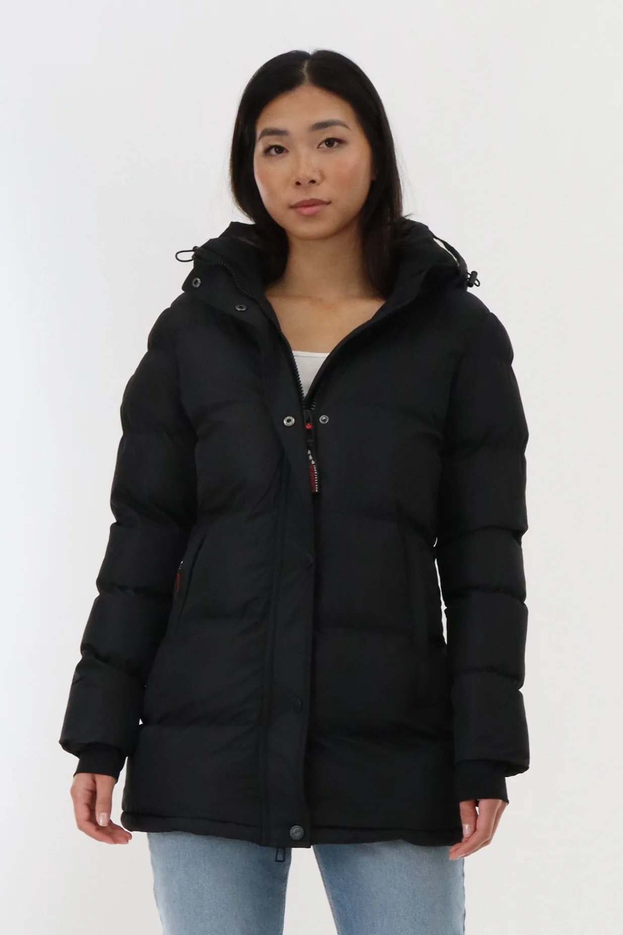 Canada Weather Gear Hip Length Parka Jacket - Black