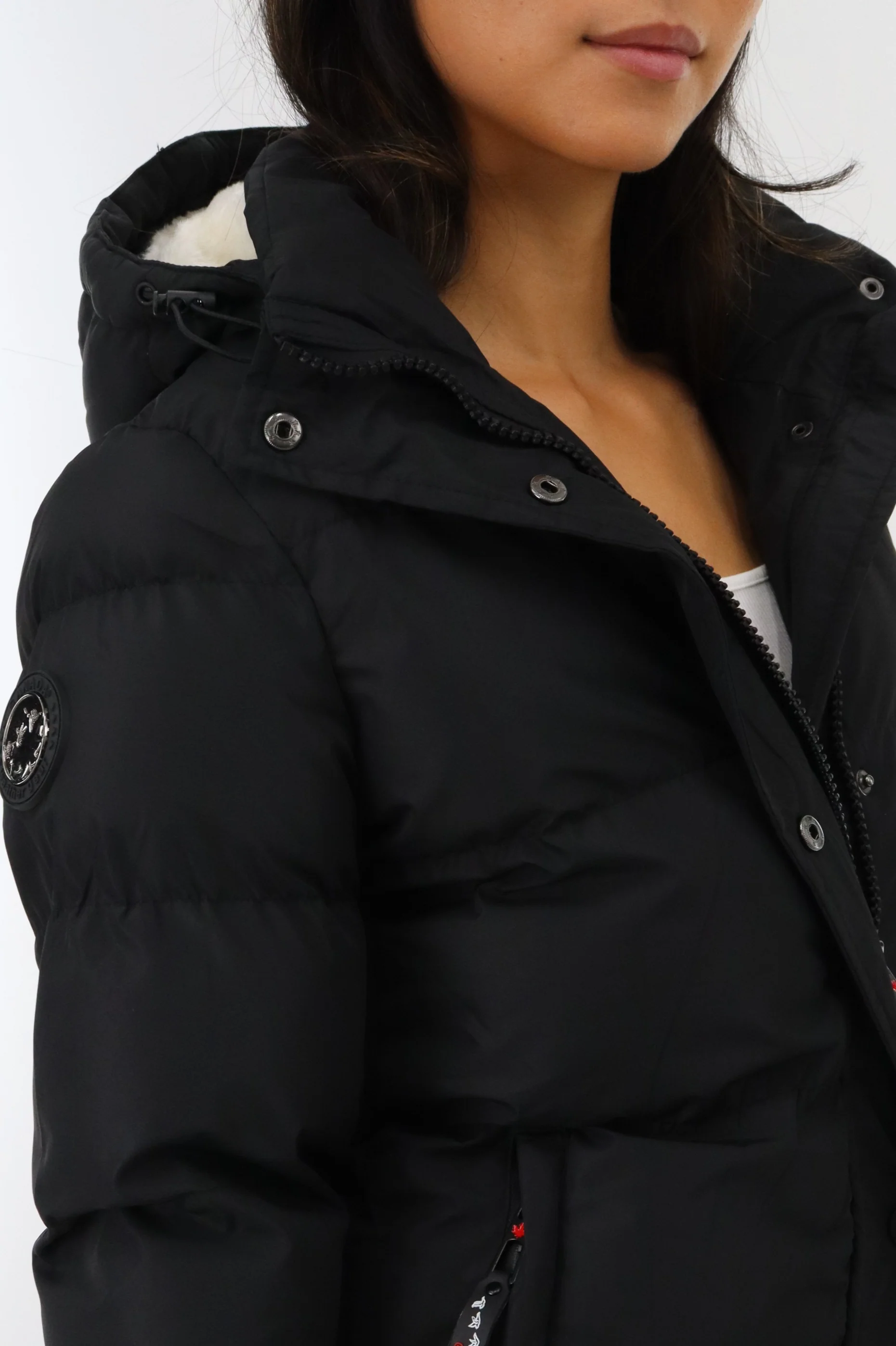 Canada Weather Gear Hip Length Parka Jacket - Black - Image 4