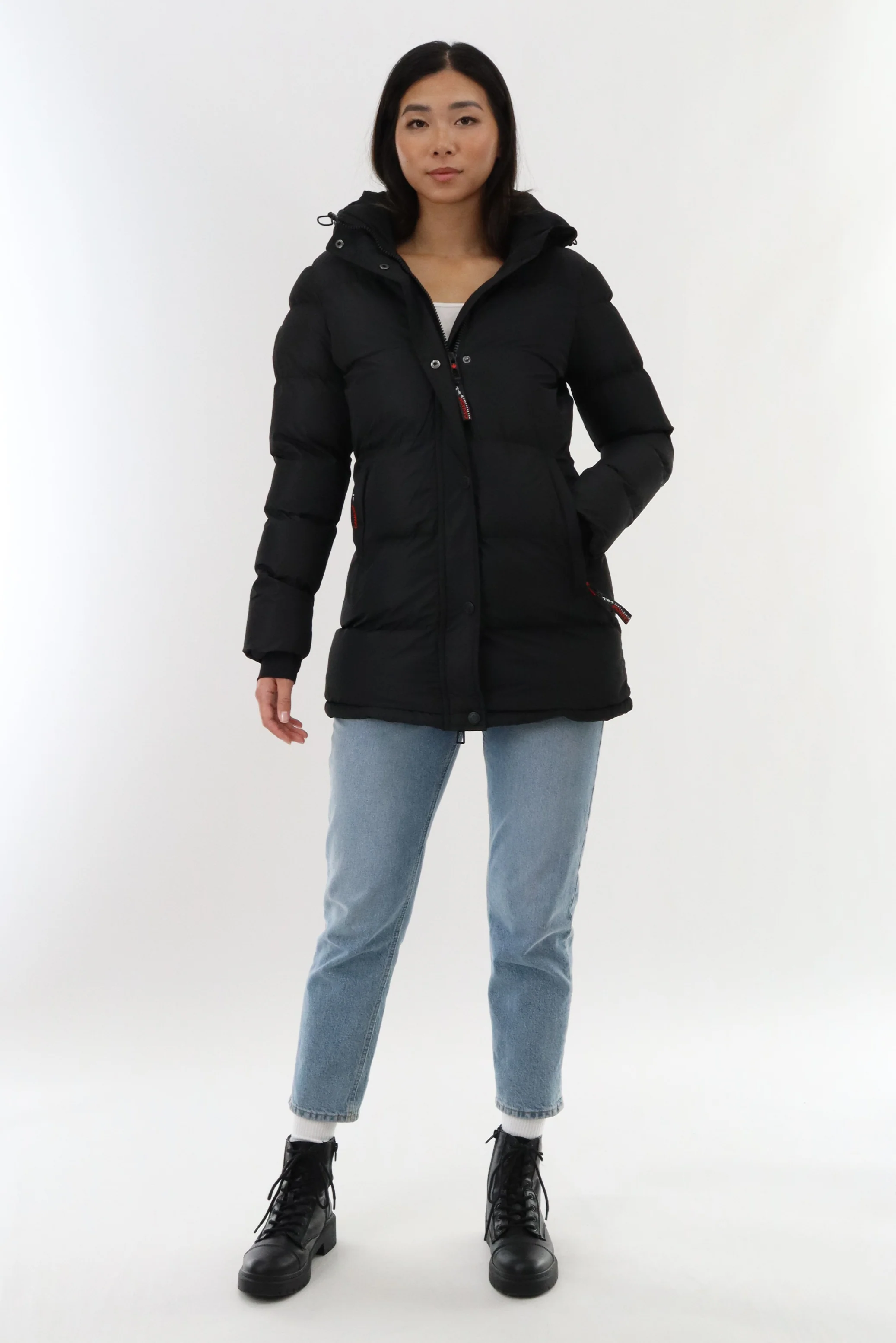Canada Weather Gear Hip Length Parka Jacket - Black - Image 5
