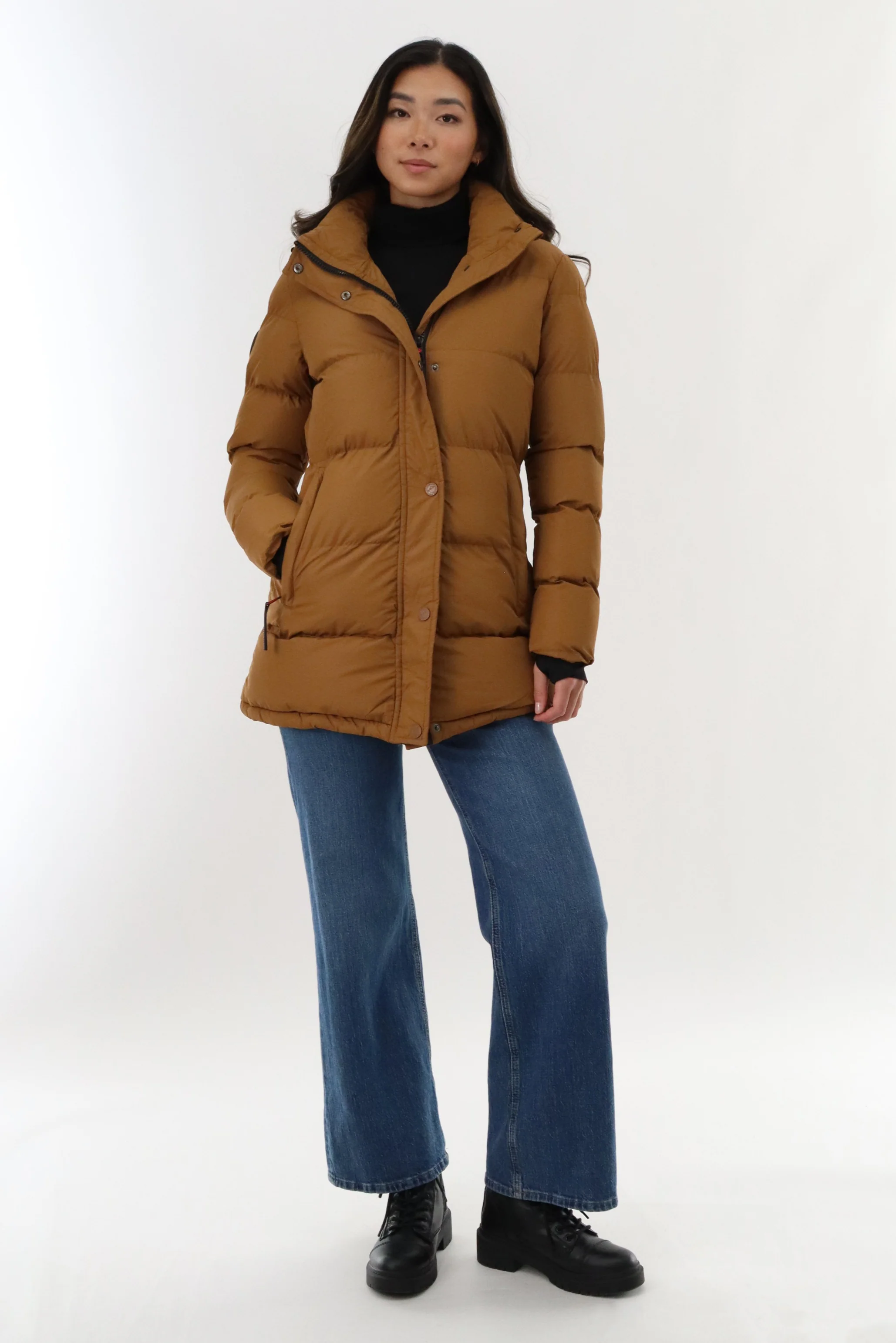 Canada Weather Gear Hip Length Parka Jacket - Camel - Image 5