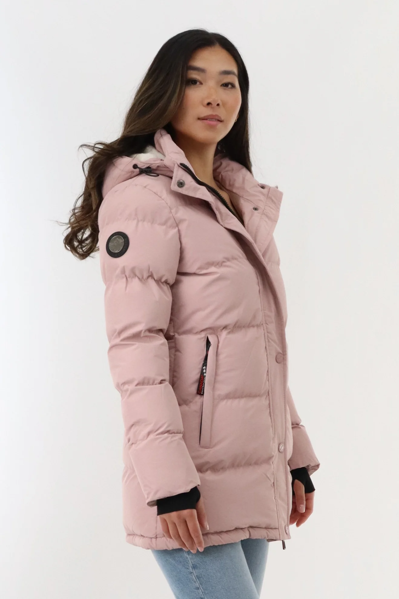 Canada Weather Gear Hip Length Parka Jacket - Blush - Image 2