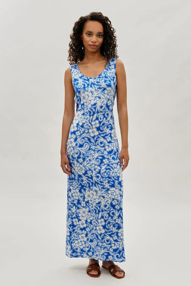 International INC Company Floral Print Maxi Dress - Blue - Image 5