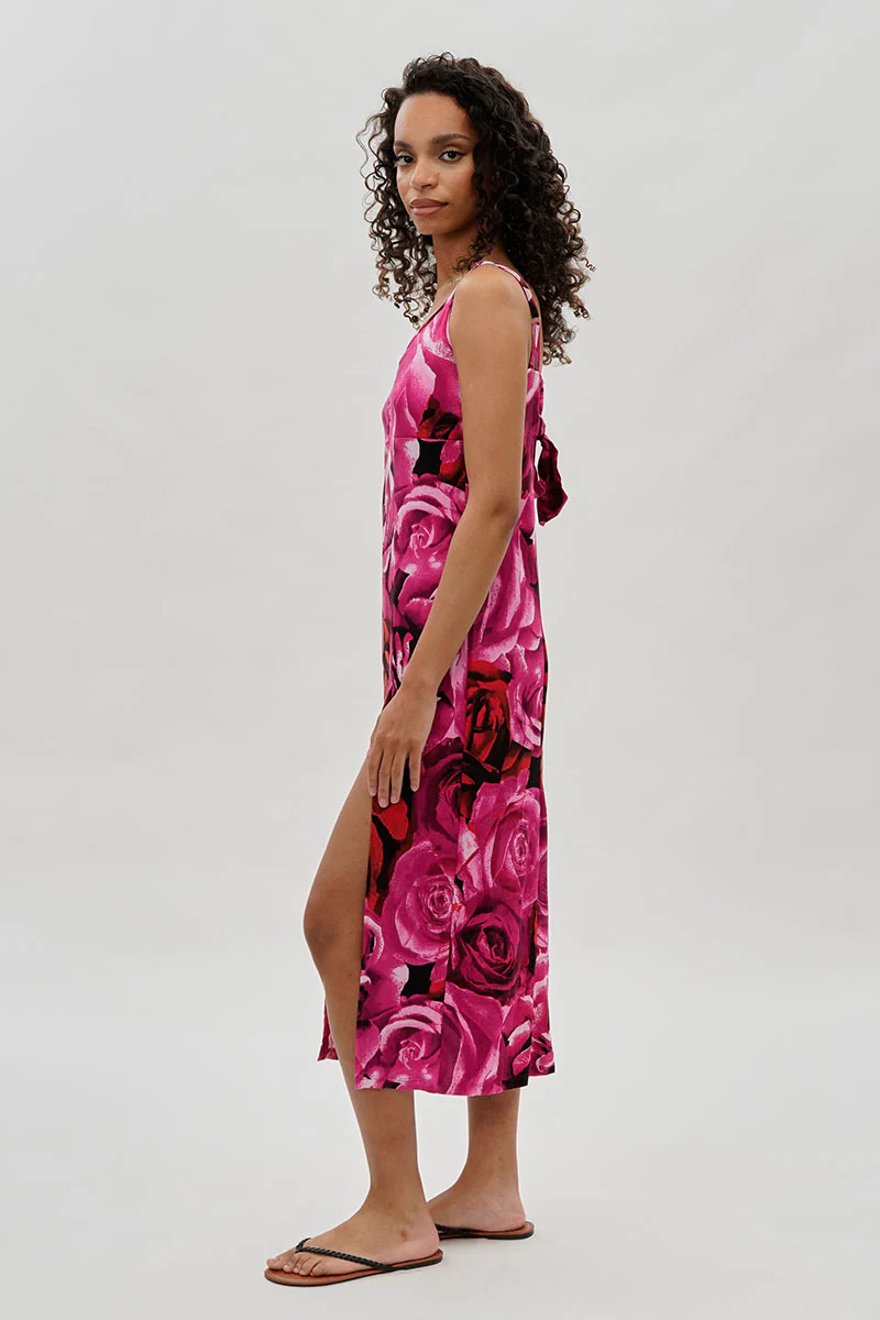 International INC Company Floral Side Slit Maxi Dress - Pink - Image 2