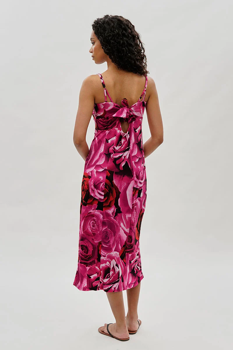 International INC Company Floral Side Slit Maxi Dress - Pink - Image 3