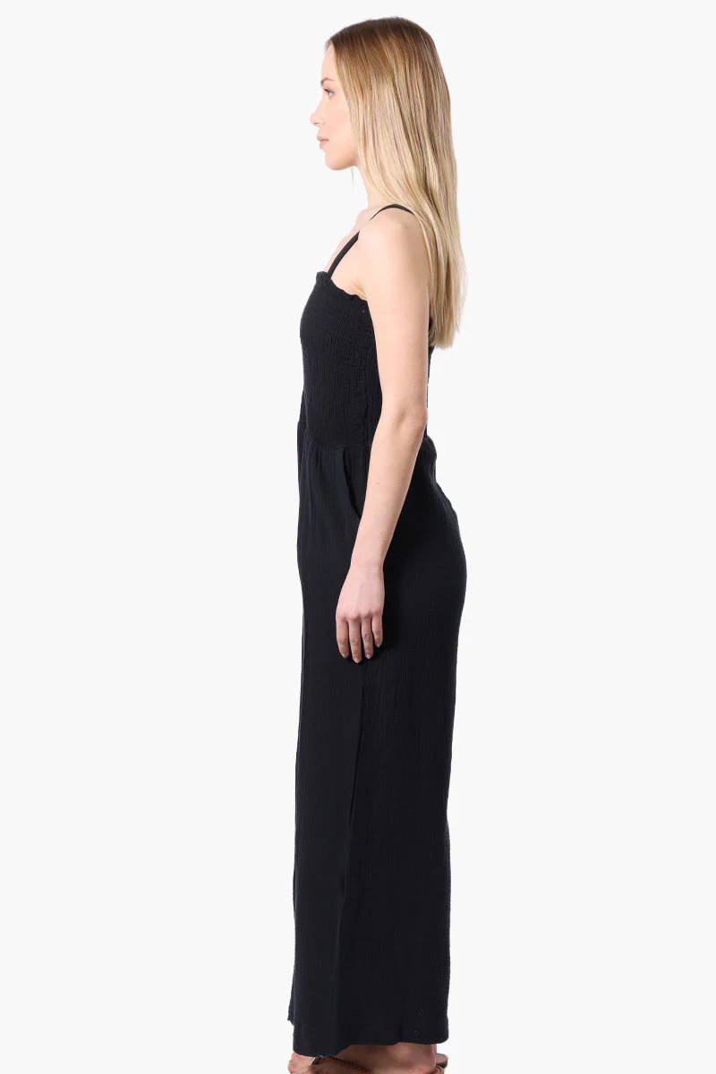 Impress Sleeveless Smocked Top Jumpsuit - Black - Image 2
