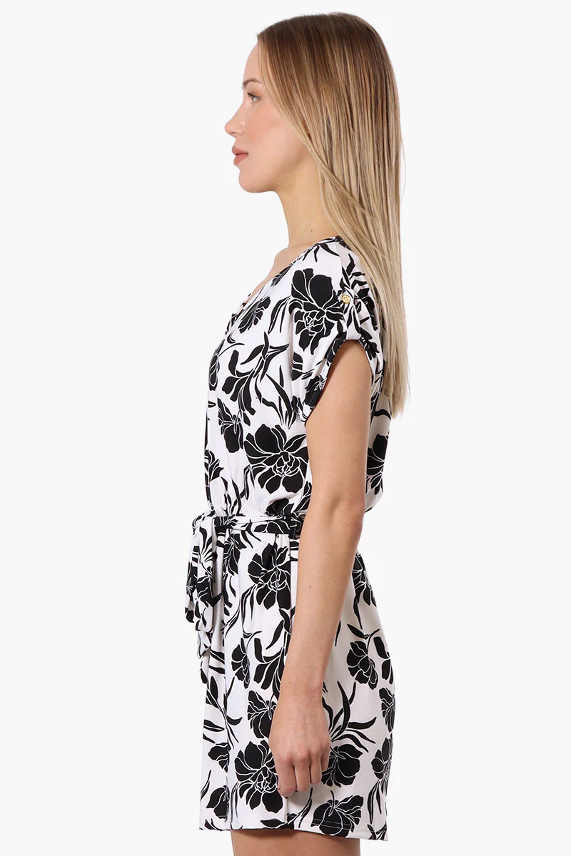 Beechers Brook Floral Belted Button Down Day Dress - White - Image 2