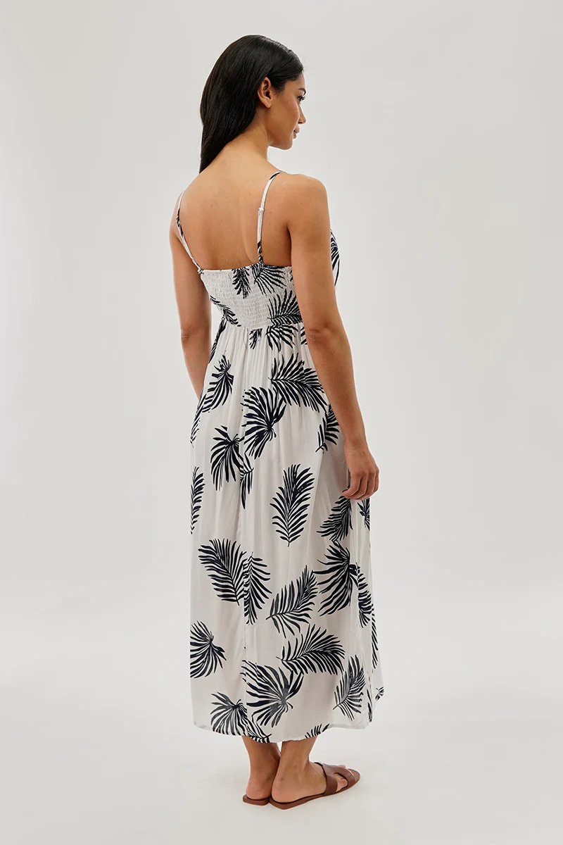 International INC Company Printed Square Neck Maxi Dress - White - Image 3