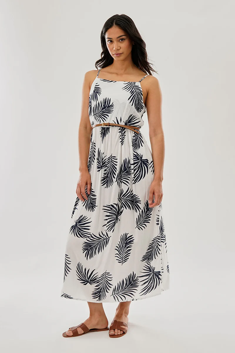 International INC Company Printed Square Neck Maxi Dress - White - Image 5