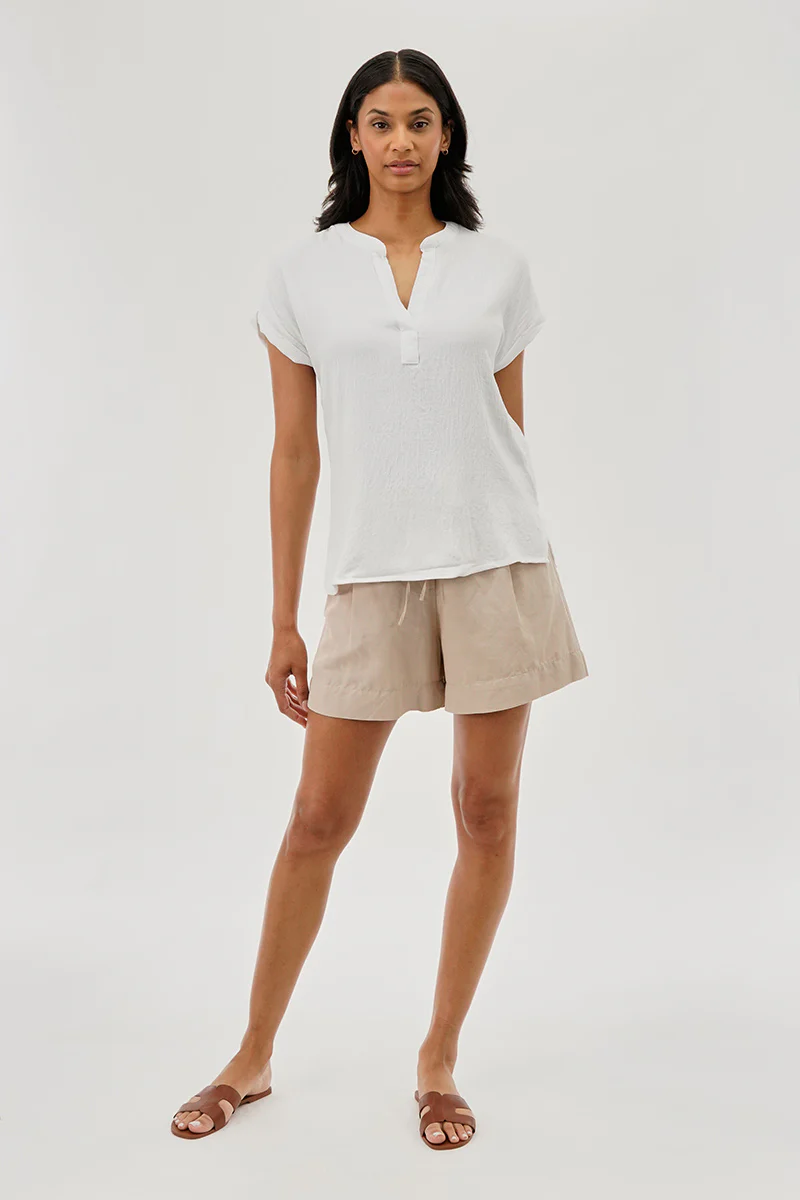 Stylexchange Vintage V-Neck Short Sleeve Blouse - White - Image 5