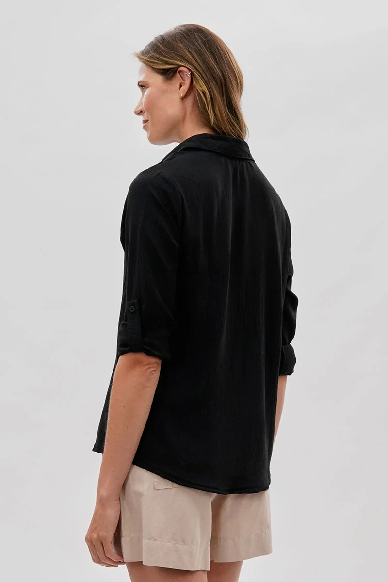 Stylexchange Vintage Classic Button Down Shirt - Black - Image 3