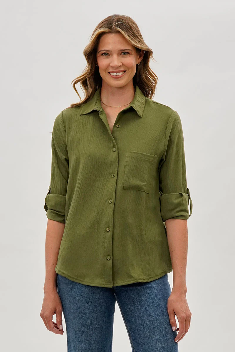 Stylexchange Vintage Classic Button Down Shirt - Olive
