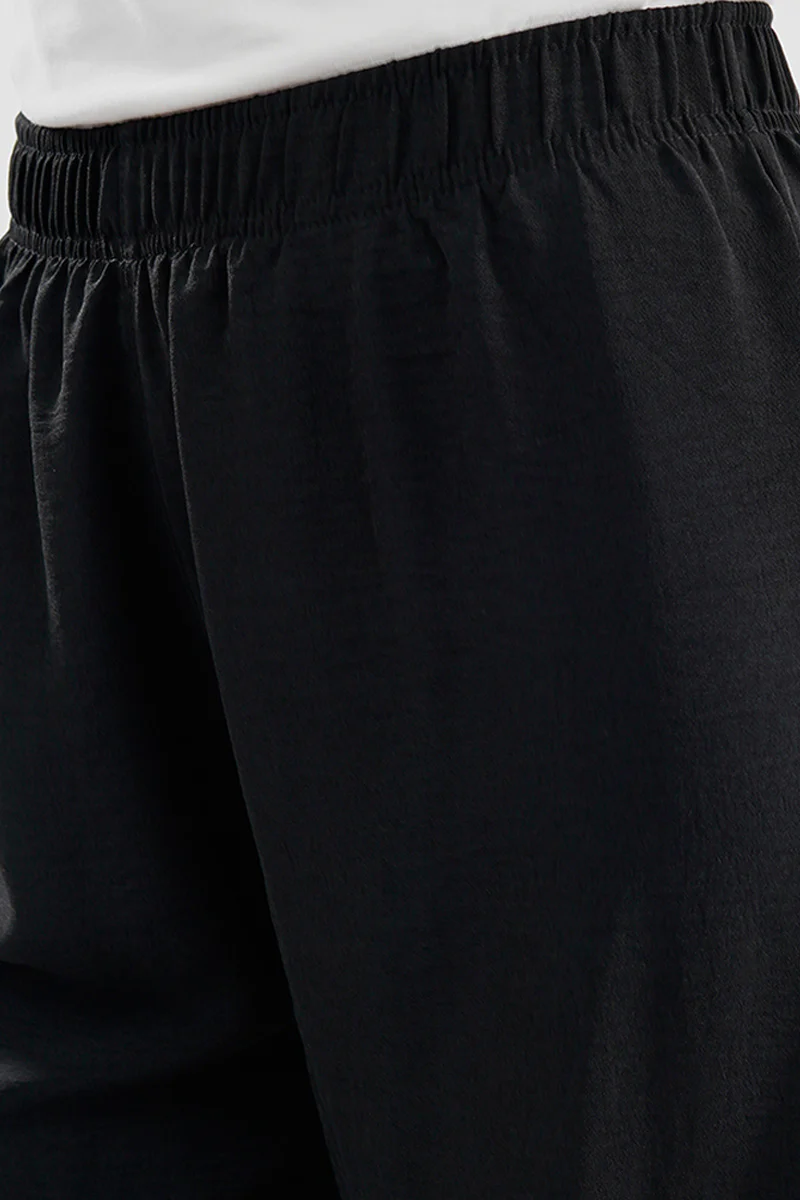Stylexchange Vintage Solid Basic Palazzo Pants - Black - Image 4