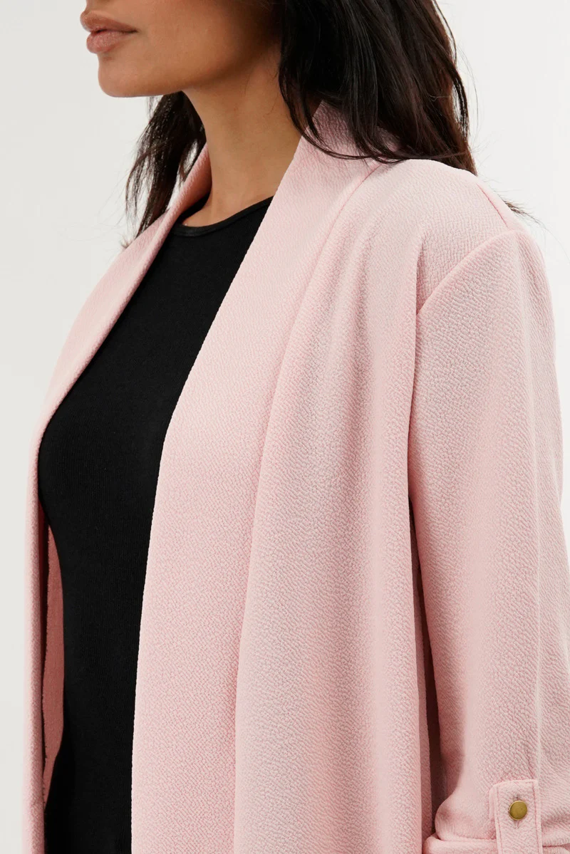 International INC Company Roll Up Sleeve Cardigan - Pink - Image 4