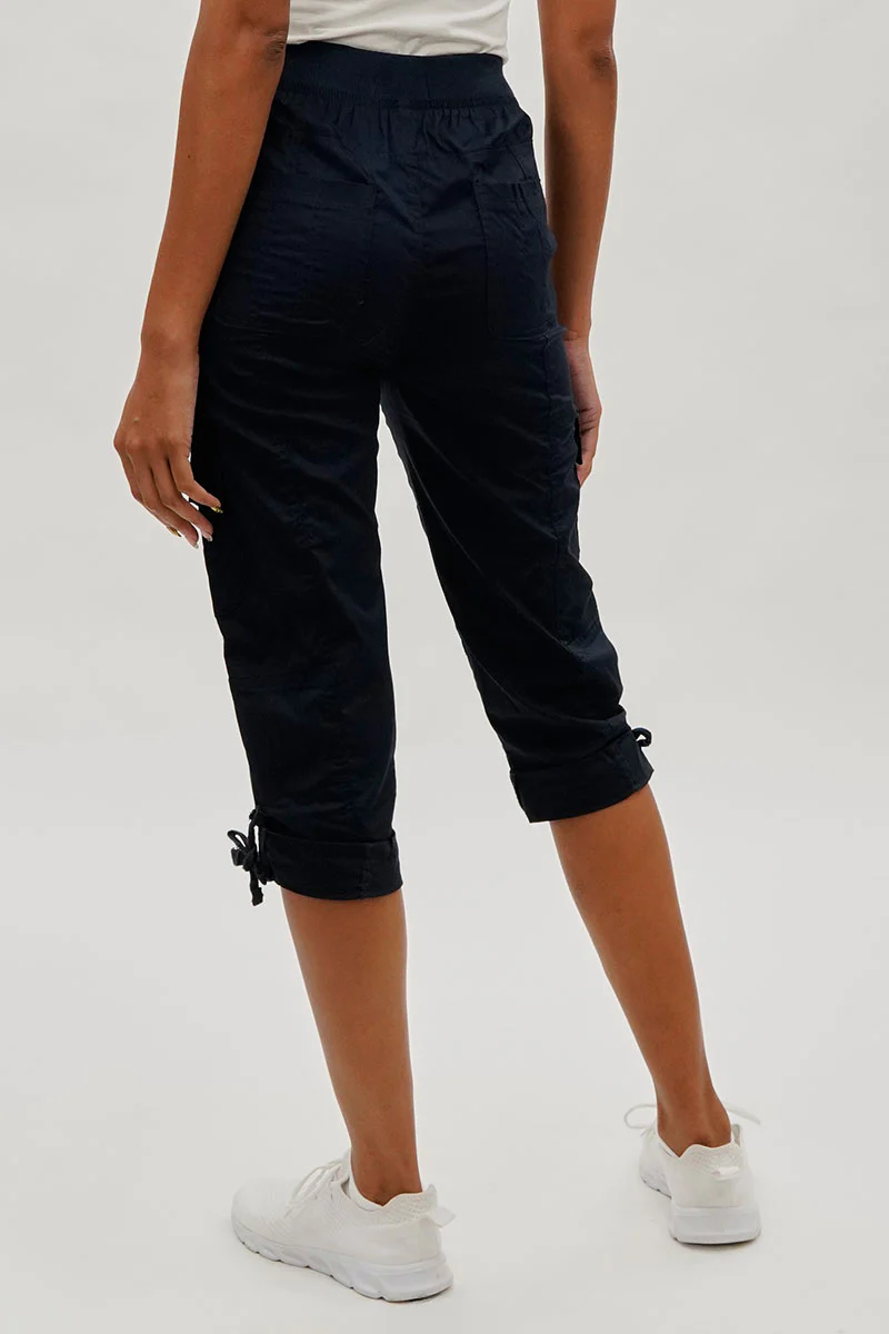 International INC Company Drawstring Cargo Capris - Navy - Image 3