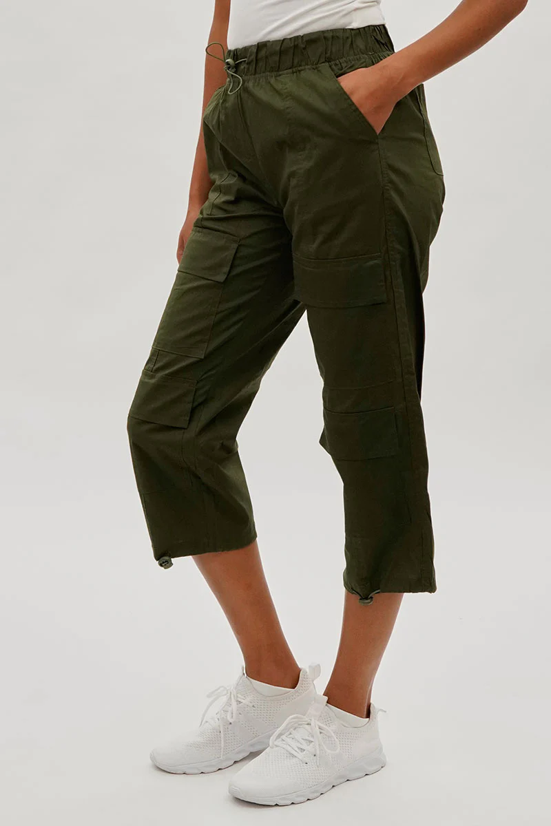 International INC Company Utility Cargo Capris - Olive - Image 2