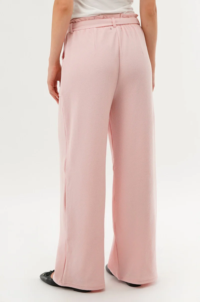 International INC Company Belted Wide Leg Pants - Pink - Image 3