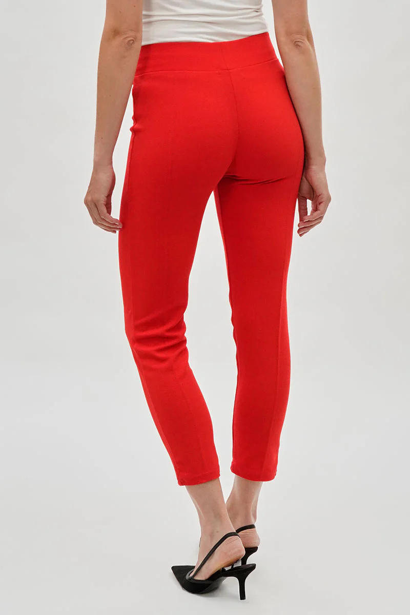 Majora High Waisted Ankle Pants - Red - Image 3