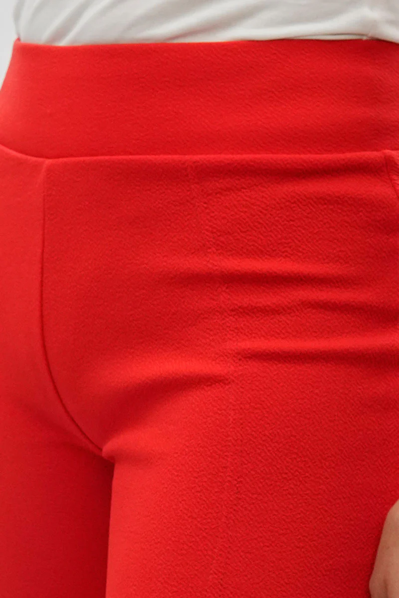 Majora High Waisted Ankle Pants - Red - Image 4