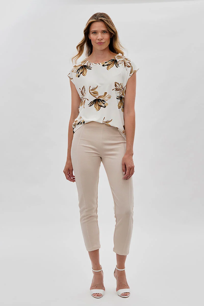 Majora High Waisted Ankle Pants - Cream - Image 5