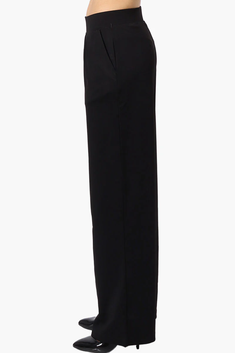 Costa Blanca Pleated Wide Leg Pants - Black - Image 2