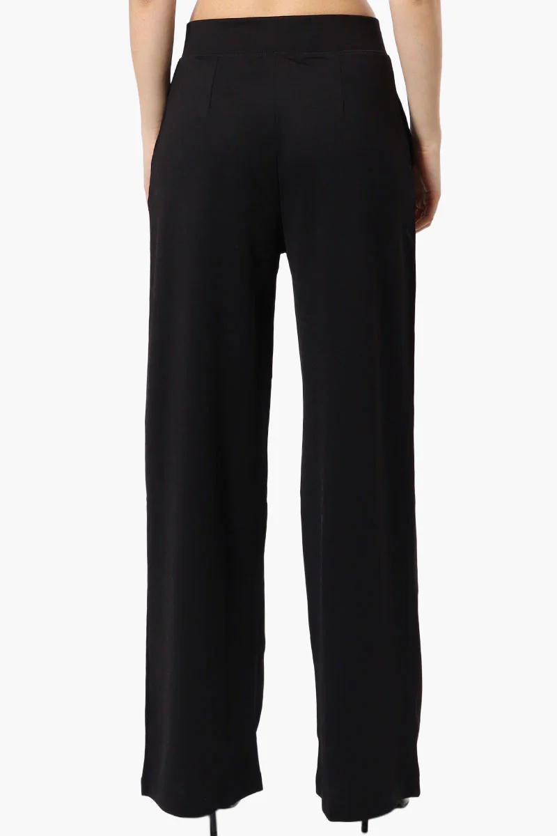 Costa Blanca Pleated Wide Leg Pants - Black - Image 3