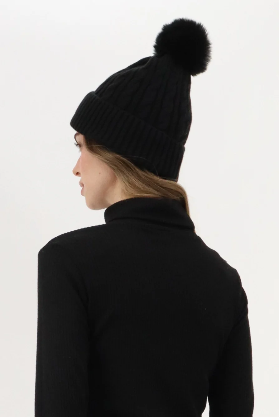 Canada Weather Gear Gloves and Pom Pom Hat - Black - Image 3