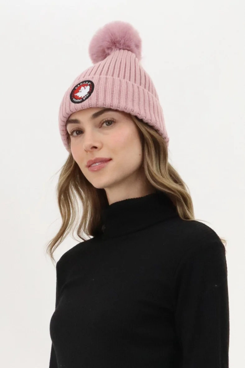Canada Weather Gear Gloves and Pom Pom Hat - Pink - Image 2