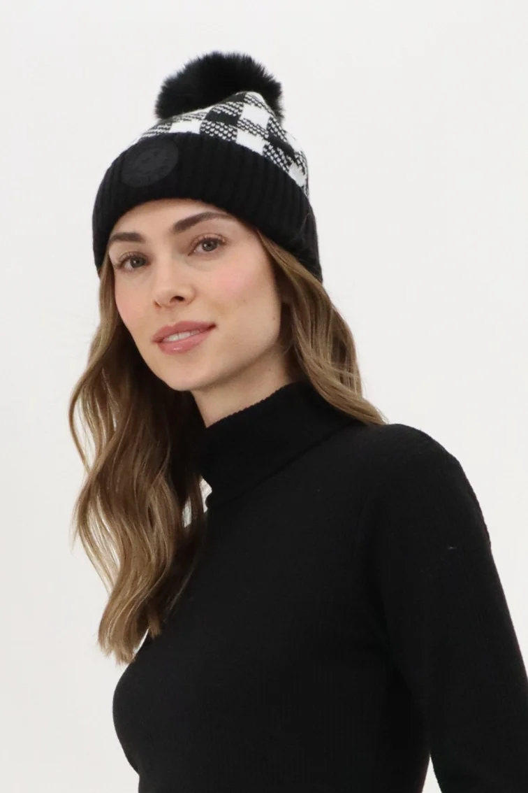 Canada Weather Gear Gloves and Pom Pom Hat - Black - Image 2