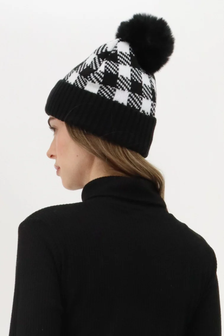 Canada Weather Gear Gloves and Pom Pom Hat - Black - Image 3