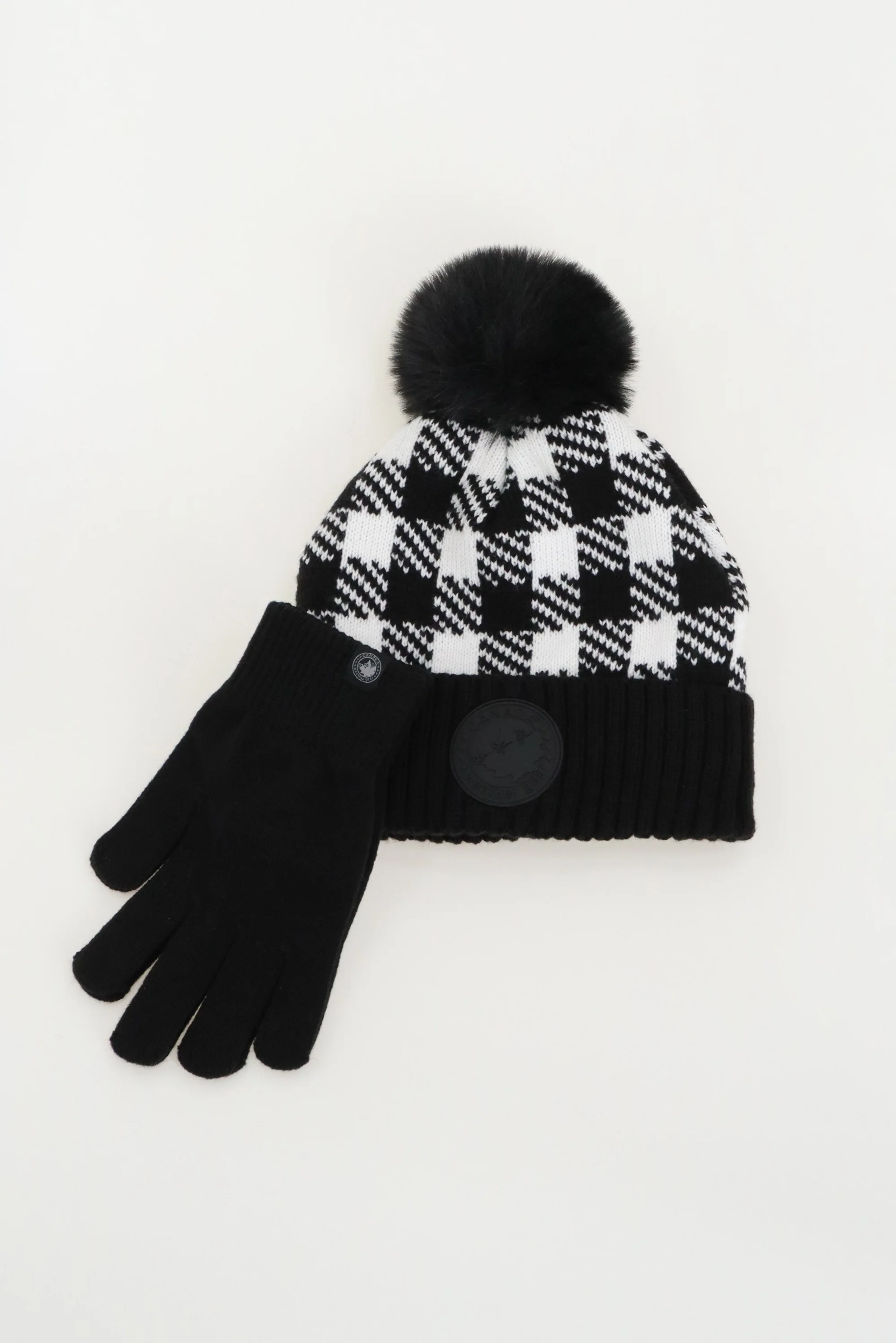 Canada Weather Gear Gloves and Pom Pom Hat - Black - Image 4