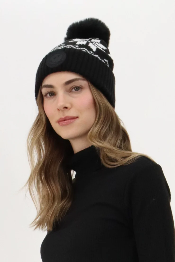 Canada Weather Gear Gloves and Pom Pom Hat - Black - Image 2