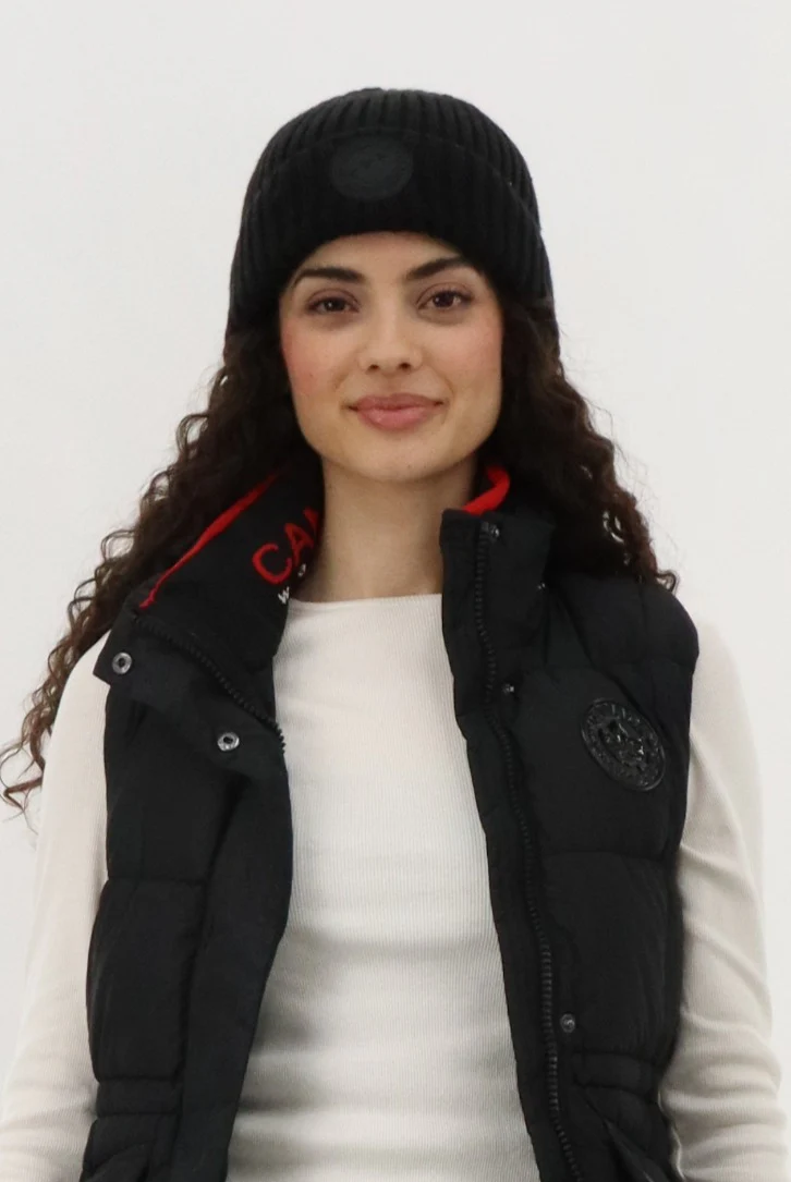 Canada Weather Gear Gloves and Ribbed Knit Hat - Black