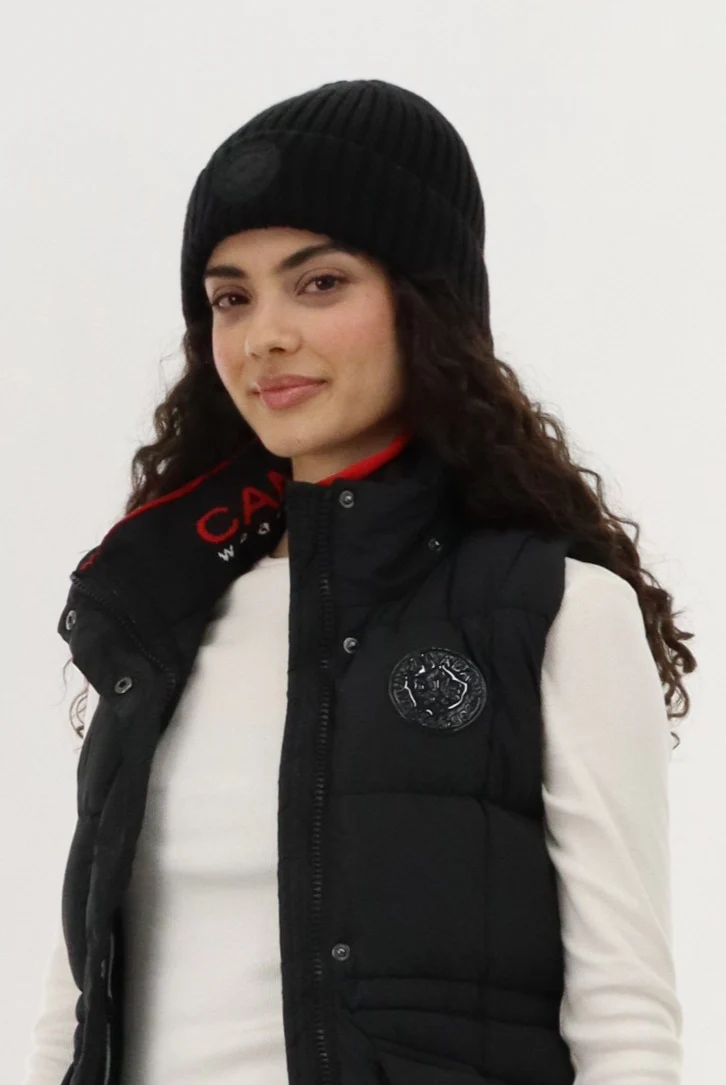 Canada Weather Gear Gloves and Ribbed Knit Hat - Black - Image 2